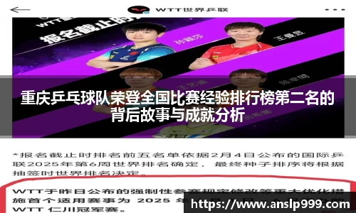 重庆乒乓球队荣登全国比赛经验排行榜第二名的背后故事与成就分析